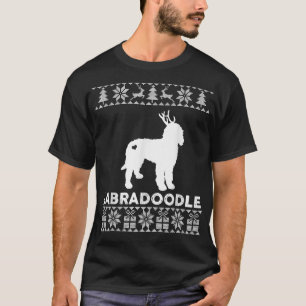 Labradoodle Dog Pet Lover Reindeer Ugly Christmas  T-Shirt