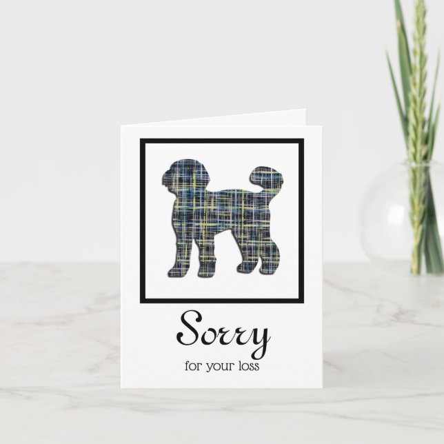 Labradoodle Dog Pet Sympathy Card (Front)
