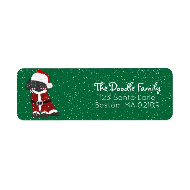 Labradoodle Dog Santa Paws (Front)