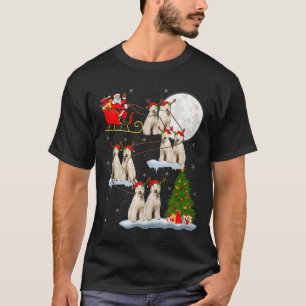 Labradoodle Dog Santa Sleigh Flying Funny Magical  T-Shirt
