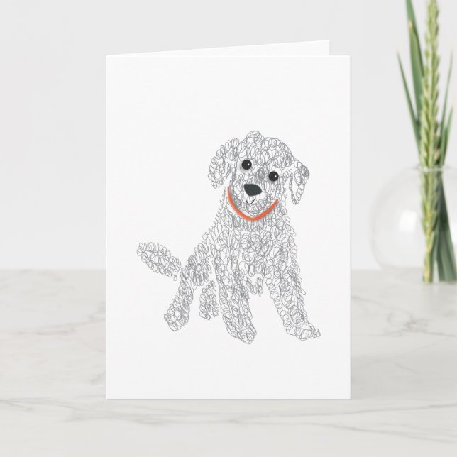 Labradoodle Doodle Card (Front)
