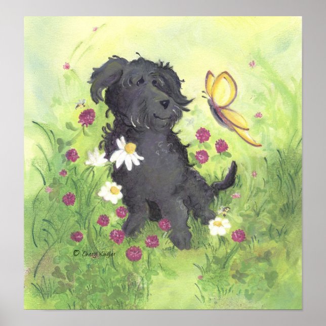 Labradoodle Doodle Dog / Artist Poster Print (Front)