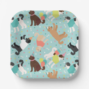Labradoodle / Goldendoodle Birthday Party Paper Plate