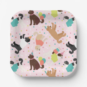 Labradoodle / Goldendoodle Birthday Party Paper Plate