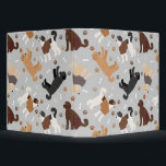 Labradoodle / Goldendoodle Bones and Paws 3 Ring B Binder<br><div class="desc">Cute Labradoodle / Goldendoodle dogs sit and stand and rollover with cream,  apricot,  chocolate,  black and parti coats with scattered dog bones and pawprints pattern.</div>