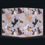 Labradoodle / Goldendoodle Bones and Paws Binder<br><div class="desc">Cute Labradoodle / Goldendoodle dogs sit and stand and rollover with cream, apricot, chocolate, black and parti coats with scattered dog bones and pawprints pattern.</div>
