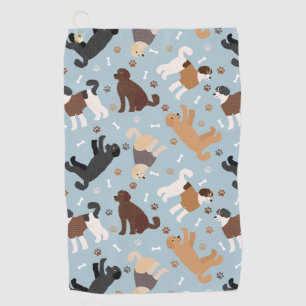 Labradoodle / Goldendoodle Bones and Paws Golf Towel