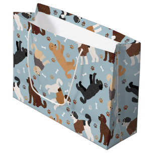 Labradoodle / Goldendoodle Bones and Paws Large Gift Bag