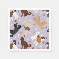 Labradoodle / Goldendoodle Bones and Paws Napkins
