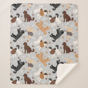 Labradoodle / Goldendoodle Bones and Paws Sherpa B Sherpa Blanket