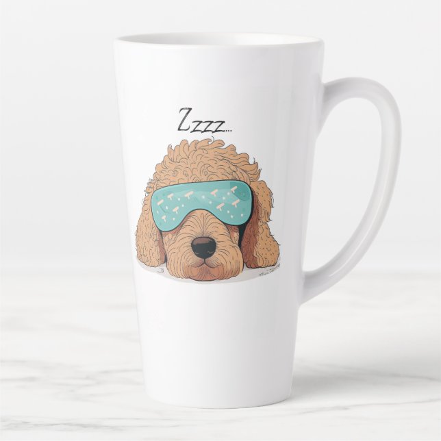 Labradoodle Goldendoodle Dog Mom Gift Dog Lover Latte Mug (Right)