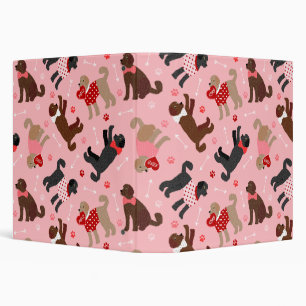 Labradoodle / Goldendoodle Valentine Pattern Binder