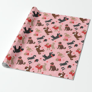 Labradoodle / Goldendoodle Valentine Pattern Wrapping Paper