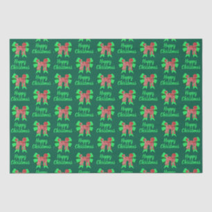 Labradoodle Green Christmas Dog & Green Bow Tissue Paper