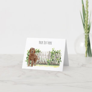 Labradoodle Greeting Card Personalised