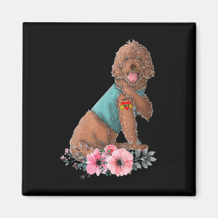 Labradoodle I Love Mom Tattoo Dog Shirt Funny Moth Magnet