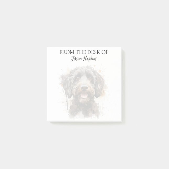 Labradoodle Lover Monogrammed Dog Post-it Notes (Front)