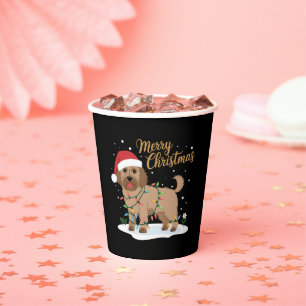 Labradoodle Merry Christmas Funny Xmas Dog Lover Paper Cups