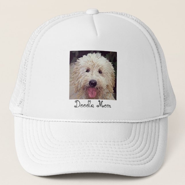 Labradoodle ou griffonnage d'or sur le casquette (Devant)