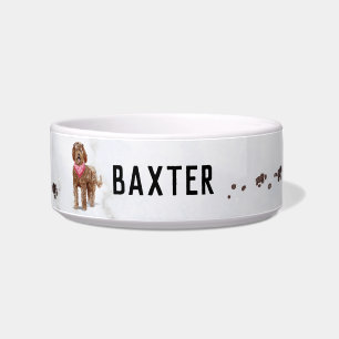 Labradoodle Personalized Dog Bowl