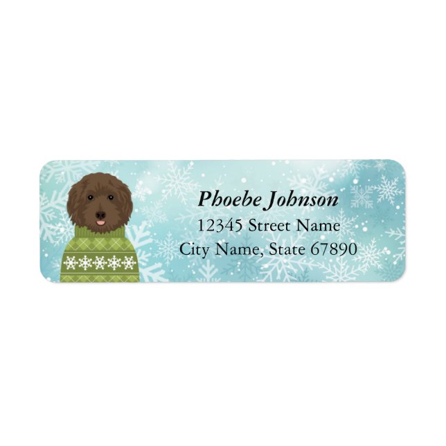 Labradoodle Return Address Labels (Front)