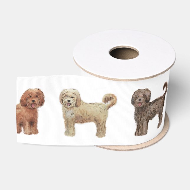 Labradoodle Ribbon Grosgrain Ribbon (Spool)