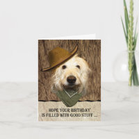 Labradoodle Wearing Cowboy Hat Funny Birthday