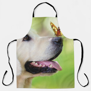 Labrador And Butterfly Throw Pillow Apron
