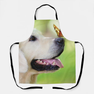 Labrador And Butterfly Throw Pillow Apron