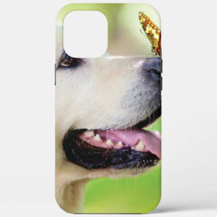 Labrador And Butterfly Throw Pillow iPhone 12 Pro Max Case