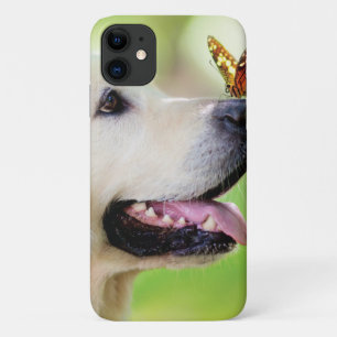Labrador And Butterfly Throw Pillow iPhone 11 Case