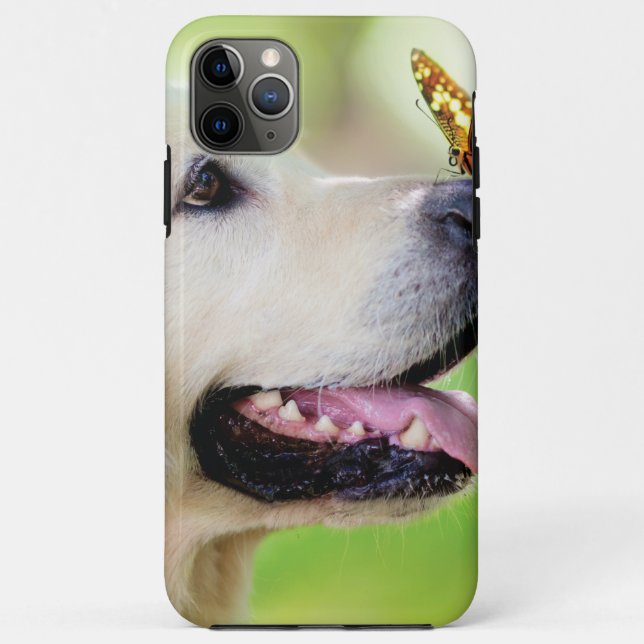 Labrador And Butterfly Throw Pillow Case-Mate iPhone Case (Back)