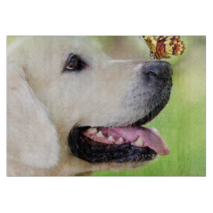 Labrador And Butterfly Throw Pillow Cutting Board