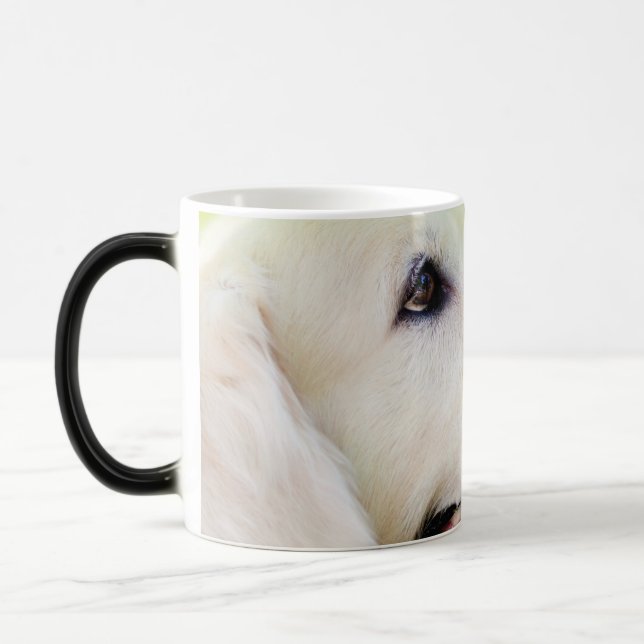 Labrador And Butterfly Throw Pillow Magic Mug (Left)
