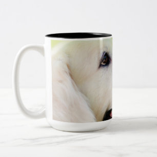 Labrador And Butterfly Throw Pillow Two-Tone Coffee Mug