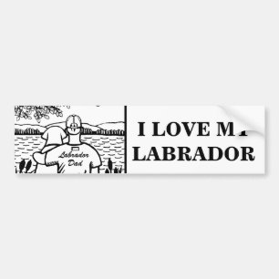 Labrador and Dad Bumper Sticker