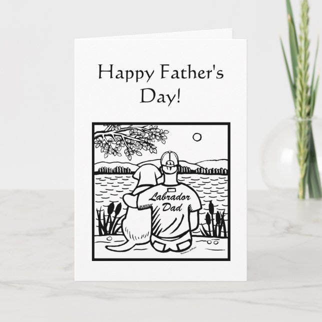 Labrador and  Dad Card (Front)