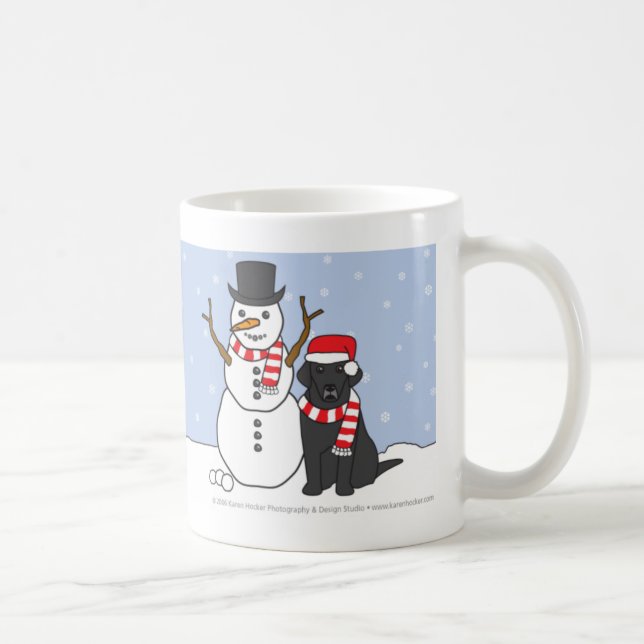 Labrador and Snowman Mug (Right)