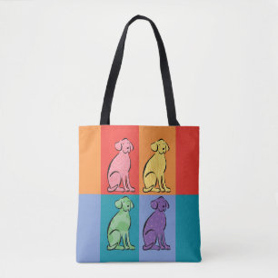 Labrador Art Colour Blocks Tote Bag