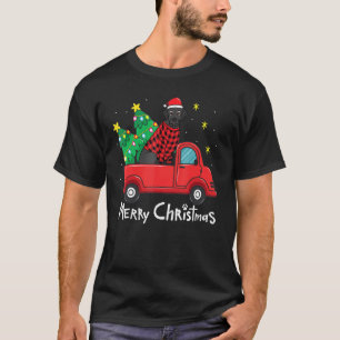 Labrador Black Christmas Truck Tree Mom Dad Xmas D T-Shirt