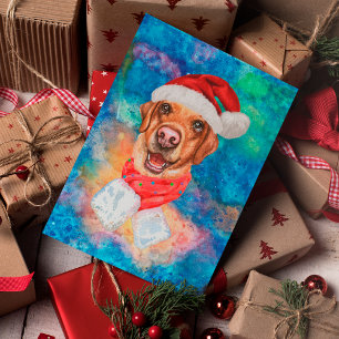 Labrador Breed Dog Christmas Holiday Postcard