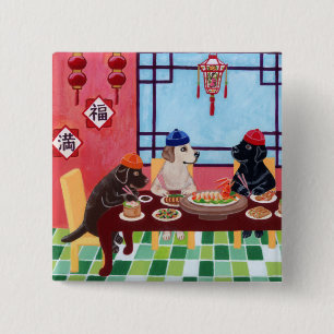 Labrador Chinese Restaurant 2 Inch Square Button