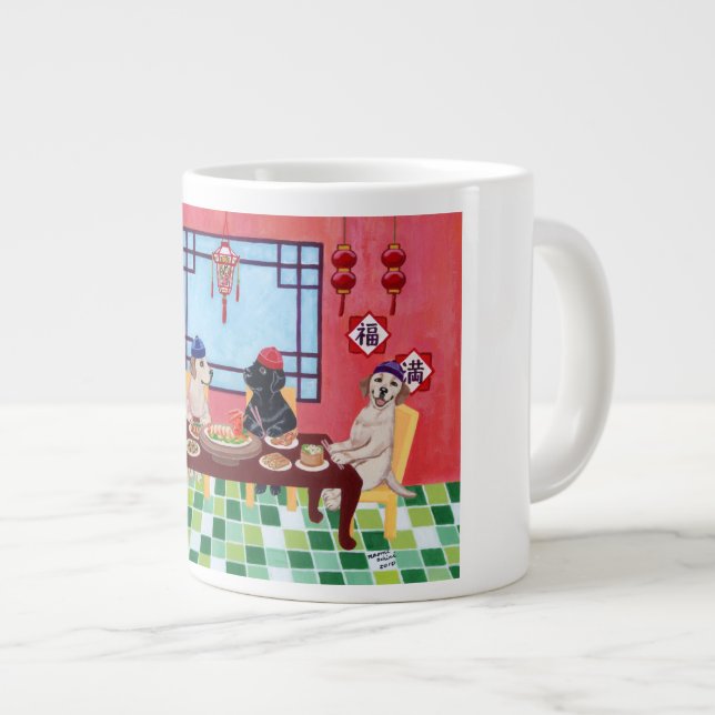 Labrador Chinese Restaurant Large Coffee Mug (Front Right)