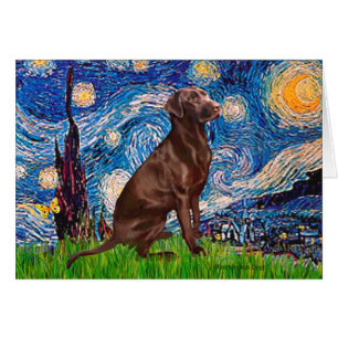 Labrador (Chocolate1) - Starry Night