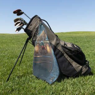 Labrador Christmas Festive Voyage Golf Towel