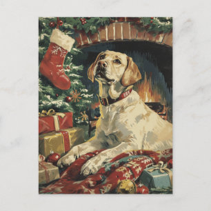 Labrador Christmas Postcard