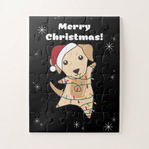 Labrador Christmas Snow Winter Animals Dogs Jigsaw Puzzle