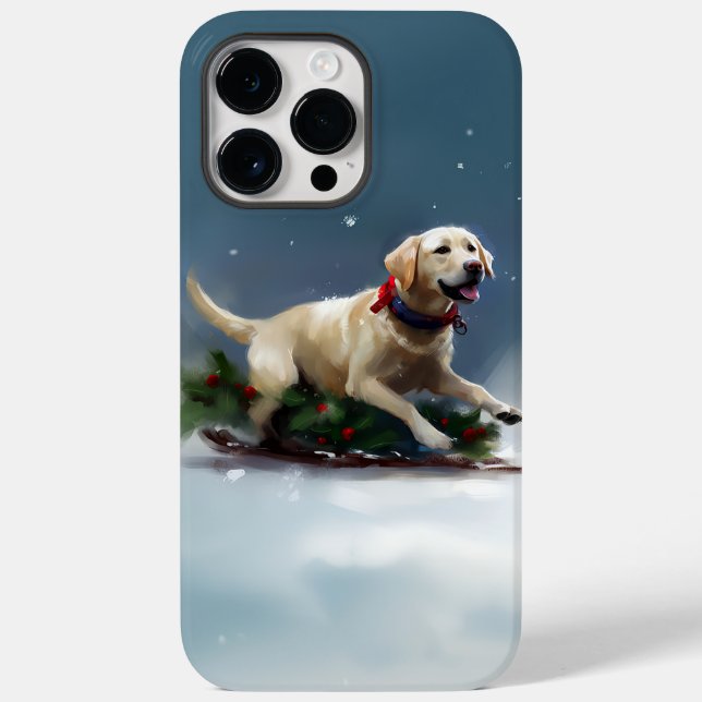 Labrador Christmas snow winter Case-Mate iPhone Case (Back)