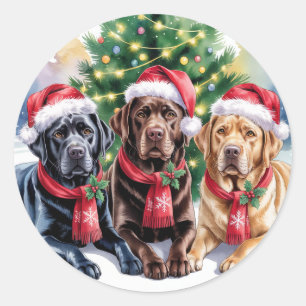 Labrador Christmas Sticker