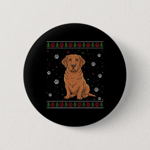 Labrador Christmas Sweater Xmas Pet Animal Dog Lov 2 Inch Round Button
